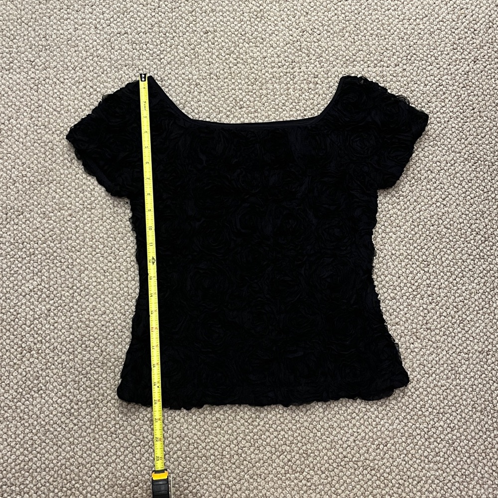 Joseph Ribkoff Black Textured Going-Out Top - Picture 9 of 12